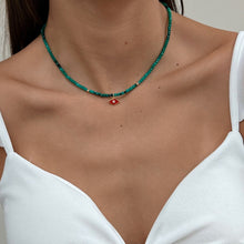 Load image into Gallery viewer, Red Evil Eye Beaded Necklace - Georgina Nicol
