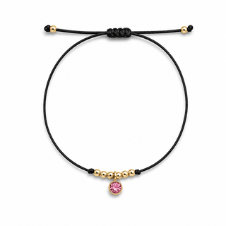 Rosalia Pink Topaz Cord Bracelet - Georgina Nicol