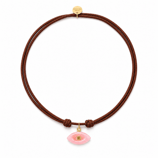 Rosé Eye Cord Necklace - Georgina Nicol