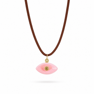 Rosé Eye Cord Necklace - Georgina Nicol