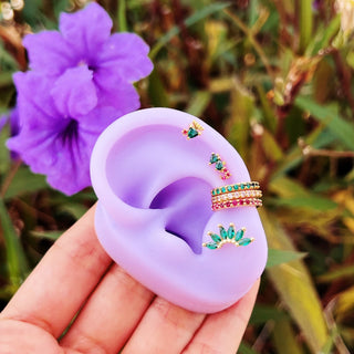 Ruby Cz Ear Cuff Gold - Georgina Nicol