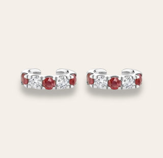 Ruby Cz Ear Cuff Silver - Georgina Nicol