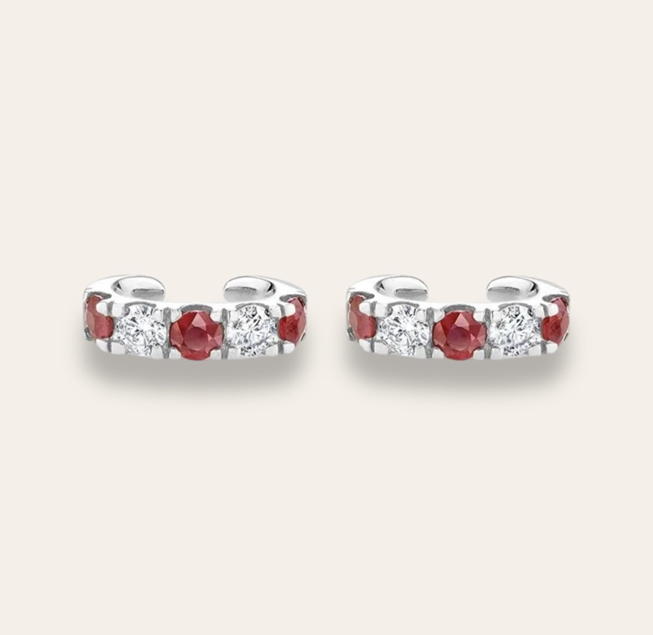 Ruby Cz Ear Cuff Silver - Georgina Nicol