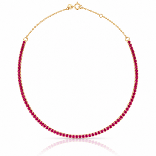 Ruby CZ Tennis Necklace - Georgina Nicol