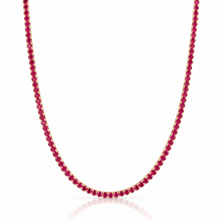 Ruby CZ Tennis Necklace - Georgina Nicol