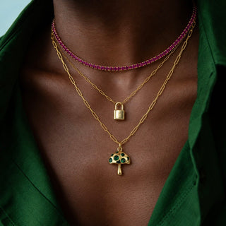 Ruby CZ Tennis Necklace - Georgina Nicol