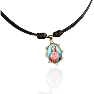 Sacred Heart of Jesus Cord Necklace - Georgina Nicol