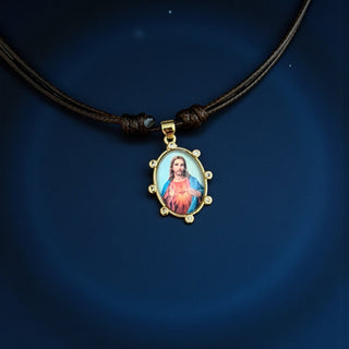 Sacred Heart of Jesus Cord Necklace - Georgina Nicol