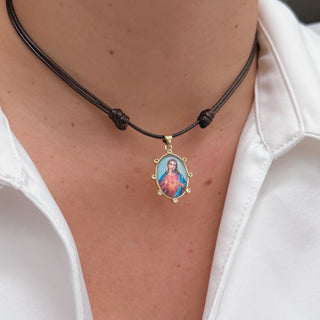 Sacred Heart of Jesus Cord Necklace - Georgina Nicol