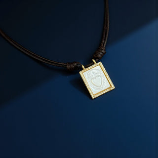 Sacred Heart of Jesus Mother of Pearl Necklace - Georgina Nicol