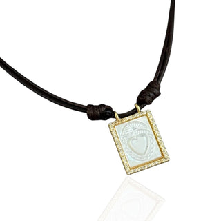 Sacred Heart of Jesus Mother of Pearl Necklace - Georgina Nicol