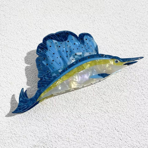 Sailfish Hair Claw – Ocean Luxe Statement Clip - Georgina Nicol