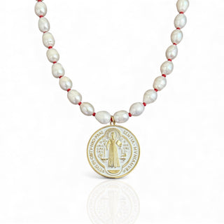 Saint Benedict Pearl Necklace - Georgina Nicol