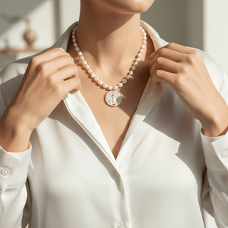 Saint Benedict Pearl Necklace - Georgina Nicol