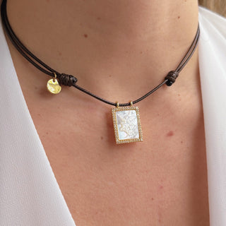 Saint Michael Archangel Mother of Pearl Necklace - Georgina Nicol