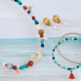 Seashell Assorted Beaded Necklace - Georgina Nicol