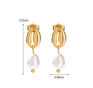 Seashell Pearl Earrings - Georgina Nicol