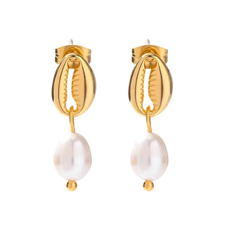 Seashell Pearl Earrings - Georgina Nicol