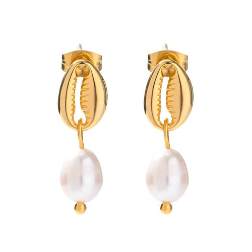 Seashell Pearl Earrings - Georgina Nicol