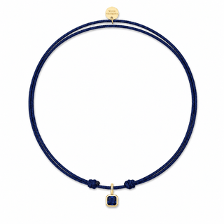 September Sapphire CZ Birthstone Cord Necklace - Georgina Nicol