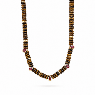 Sienna Tiger’s Eye & Ruby Necklace - Georgina Nicol