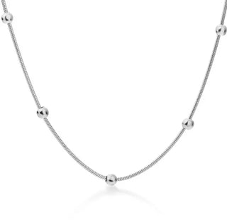 Silver Beaded Chain Necklace - Georgina Nicol