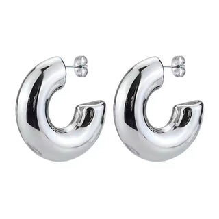 Silver Chunky Earrings - Georgina Nicol