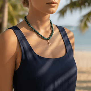 Stability & Grounded Strength Anchor Beaded Necklace - Georgina Nicol