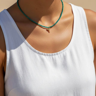 Strength & Protection Shark Tooth Turquoise Necklace - Georgina Nicol
