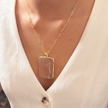 Load image into Gallery viewer, Symbol of Abundance &amp; Serenity - Clear Buddha Paperclip Chain Necklace - Georgina Nicol
