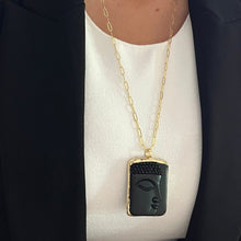 Load image into Gallery viewer, Symbol of Prosperity &amp; Harmony – Black Buddha Paperclip Chain Necklace - Georgina Nicol
