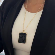 Load image into Gallery viewer, Symbol of Prosperity &amp; Harmony – Black Buddha Paperclip Chain Necklace - Georgina Nicol
