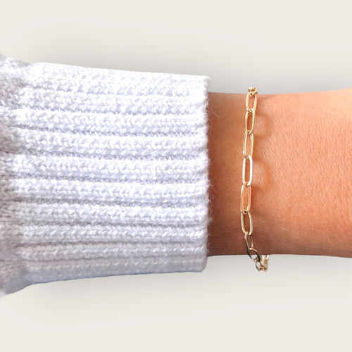 The Must - Have Gold Paper Clip Chain Bracelet - Georgina Nicol