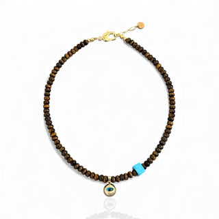 Tiger’s Eye Evil Eye Necklace - Georgina Nicol