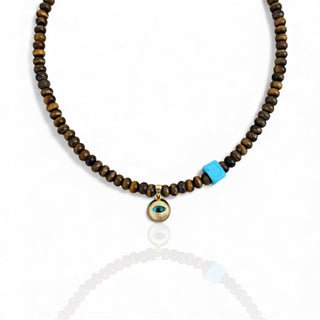 Tiger’s Eye Evil Eye Necklace - Georgina Nicol