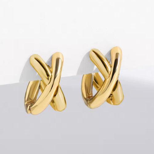 Tiny Criss Cross Earrings - Georgina Nicol