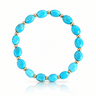 Turquoise Gold Bead Bracelet - Georgina Nicol