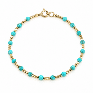 Turquoise Gold Bead Bracelet - Georgina Nicol
