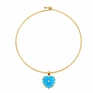 Turquoise Heart Choker - Georgina Nicol
