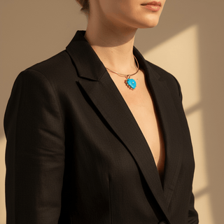 Turquoise Heart Choker - Georgina Nicol