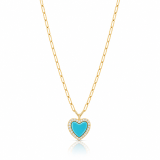Turquoise Heart Necklace - Georgina Nicol
