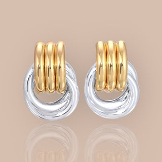 Two Tone Open Circle Earrings - Georgina Nicol