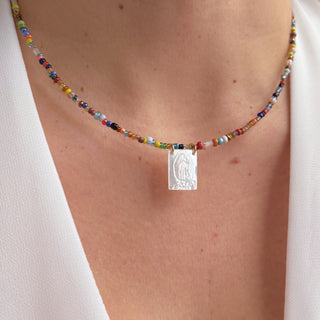 Virgin of Guadalupe Mother of Pearl Necklace - Georgina Nicol