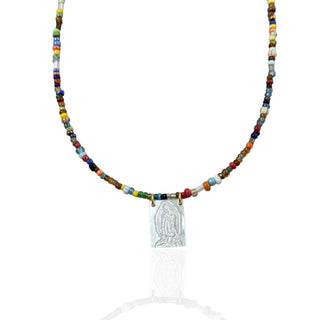 Virgin of Guadalupe Mother of Pearl Necklace - Georgina Nicol
