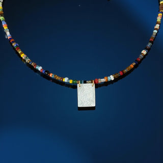 Virgin of Guadalupe Mother of Pearl Necklace - Georgina Nicol