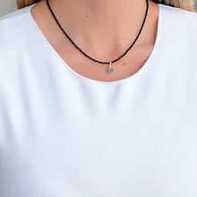 Load image into Gallery viewer, Warding Off Negativity - Black Spinel Necklace with 14K Solid Gold Evil Eye - Georgina Nicol
