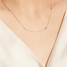 Load image into Gallery viewer, 14k Solid Gold White Topaz &amp; Sapphire Necklace - Georgina Nicol

