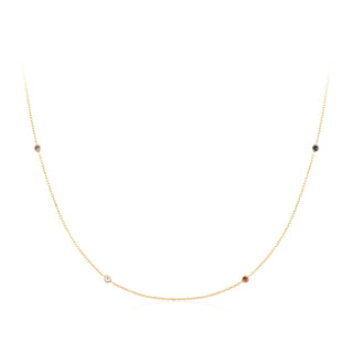 14k Solid Gold White Topaz & Sapphire Necklace - Georgina Nicol