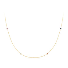 Load image into Gallery viewer, 14k Solid Gold White Topaz &amp; Sapphire Necklace - Georgina Nicol
