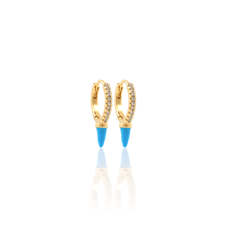 Blue Spike Hoop Earrings - Georgina Nicol